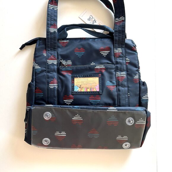 Lug Kerstin Lindquist Baby Yacht Carry-All Zip-Top Tote Hearts Liberty - Picture 12 of 13
